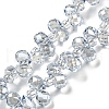 Electroplate Transparent Glass Beads Strands EGLA-P052-01A-PL03-1
