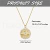 925 Sterling Silver 12 Constellation Necklace Gold Horoscope Zodiac Sign Necklace Round Astrology Pendant Necklace with Zircons Birthday Jewelry Gift for Women Men JN1089I-2