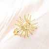 Brass Cuff Rings for Women RJEW-U047-07G-1