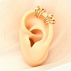 Brass Cuff Earrings EJEW-F370-35G-2