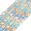 Electroplate Glass Beads Strands EGLA-G039-06B-02-1