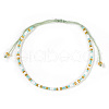 Bohemian Style Glass Seed Round Beads Braided Bead Bracelets RZ1684-5-1