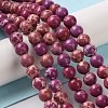 Synthetic Imperial Jasper Dyed Beads Strands G-D077-A01-01G-2