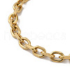 Ion Plating(IP) 304 Stainless Steel Cable Chain Necklaces X-NJEW-Z024-02G-2