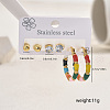 3 Pairs Stainless Steel Classic Sweet Earring Sets SI9311-5