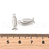 Ocean Theme Brass Charms KK-C096-13A-P-3