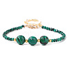 Round Natural Malachite Beaded Bracelets ZS3051-1-1