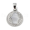 Brass Micro Pave Cubic Zirconia Pendants KK-U045-07P-1
