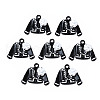 Rack Plating Alloy Spray Painted Pendants PALLOY-T083-03A-1