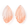 Baking Painted Transparent Glass Petal Beads DGLA-N004-17-2