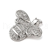 Brass Micro Pave Clear Cubic Zirconia Pendants KK-U005-04A-P-2