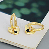 S925 Sterling Silver Heart Hoop Earrings HE3320-1