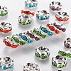 Brass Grade A Rhinestone Spacer Beads RSB028NF-1