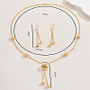 Iron & Brass Hollow Round Tassel Necklaces & Earrings Sets for Women TK6630-2