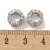 Rack Plating Brass Micro Pave Clear Cubic Zirconia European Beads KK-L215-012P-2