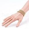 Round Brass Beaded Stretch Bracelets BJEW-JB05982-5