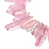 Electroplated Natural Quartz Stick Bead Strands G-G950-06A-01-3