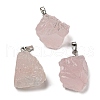 Raw Rough Natural Rose Quartz Pendants G-M405-02P-01-3