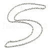 Non-Tarnish 304 Stainless Steel Rope Chain Necklaces NJEW-M205-01P-1