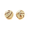 Texture Brass Beads KK-S379-02G-F-2