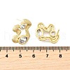 Brass Micro Pave Clear Cubic Zirconia Stud Earrings EJEW-V011-06G-5