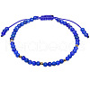 Natural Round Lapis Lazuli Braided Bead Bracelets XS5464-5-1