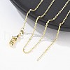 Brass Cable Chain Necklaces NJEW-E151-03G-3