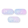 Spray Painted Transparent Glass Connector Charms X1-GLAA-H035-06G-1