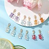 Handmade Lampwork Bear Pendant Decorations HJEW-JM03125-1