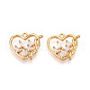 Brass Micro Pave Cubic Zirconia Pendants KK-N261-116A-G-1