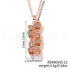 Brass Cubic Zirconia Long Tassel Pendant Necklaces for Fashionable Statement Style DV3387-11-1