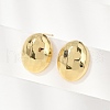 Oval Brass Stud Earrings EJEW-H154-09C-G-3