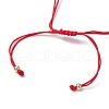 Natural Carnelian Braided Bead Bracelets BJEW-MZ00154-03-4