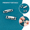 Unicraftale 24Pcs 2 Styles Brass Fold Over Clasps KK-UN0003-11P-5