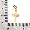 Cross 304 Stainless Steel Crystal Rhinestone Pendant Decorations STAS-H202-51G-3