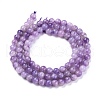 Natural Lepidolite/Purple Mica Stone Beads Strands G-K410-06-4mm-2