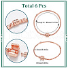 SUNNYCLUE 6Pcs Brass European Style Bracelet Making PPJ-SC0001-01A-2