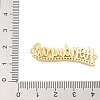 Brass Clear Cubic Zirconia Word Honduras Connector Charms KK-K293-40G-02-3