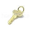 Brass Micro Pave Claer Cubic Zirconia Charms KK-H475-50G-04-2