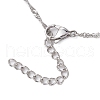 3Pcs 3 Sizes 304 Stainless Steel Singapore Chain Macrame Pouch Necklace Making NJEW-JN05070-01-6