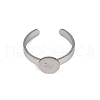 304 Stainless Steel Cuff Ring Components STAS-D372-04P-02-2