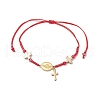 Adjustable Nylon Cord Braided Beads Bracelets BJEW-MZ00168-03-2