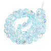 Transparency Electroplate Glass Beads Strands GLAA-T023-41A-06-2