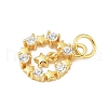 925 Sterling Silver Micro Pave Clear Cubic Zirconia Star Ring Charms STER-S011-05G-2