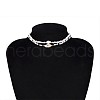 Bohemian Ethnic Style Natural Shell & Glass Seed Beaded Double Layer Choker Necklaces FS-WG063D6-01-4