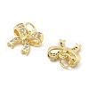 Brass Micro Pave Cubic Zirconia Charms KK-C092-01G-2