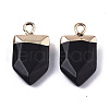 Natural White Jade Pointed Pendants G-N326-34A-2