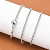 Tarnish Resistant 304 Stainless Steel Rolo Chain Necklaces NJEW-JN01228-03-4