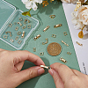 SUPERFINDINGS 12Pcs 3 Styles Brass Fold Over Clasps Sets FIND-FH0010-54-3