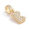 Brass Micro Pave Cubic Zirconia Pendants ZIRC-G165-13G-K-2